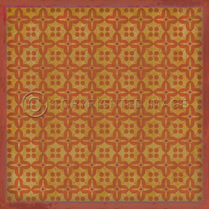 Vintage Vinyl Floorcloth Rug (Pattern 03 The Lollipop Gild)