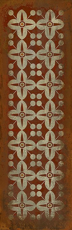 Vintage Vinyl Floorcloth Rug (Pattern 03 The Poppy Field)