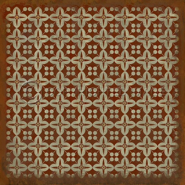 Vintage Vinyl Floorcloth Mats (Pattern 03 The Poppy Field)