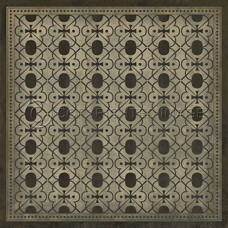 Spicher and Company Vintage Vinyl Floorcloth Mats (Pattern 5 Holmes)