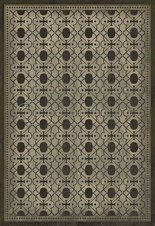 Spicher and Company Vintage Vinyl Floorcloth Mats (Pattern 5 Holmes)
