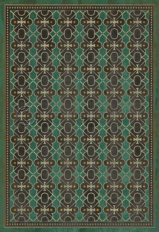 Spicher and Company Vintage Vinyl Floorcloth Mats (Pattern 5 Jeeves)