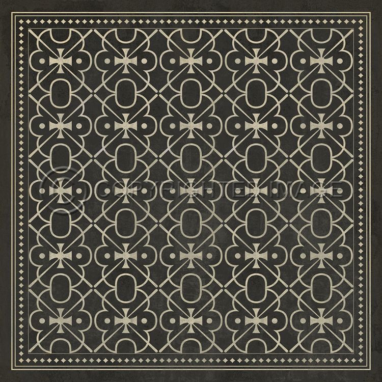 Vintage Vinyl Floorcloth Rug (Pattern 05 Moriarty)