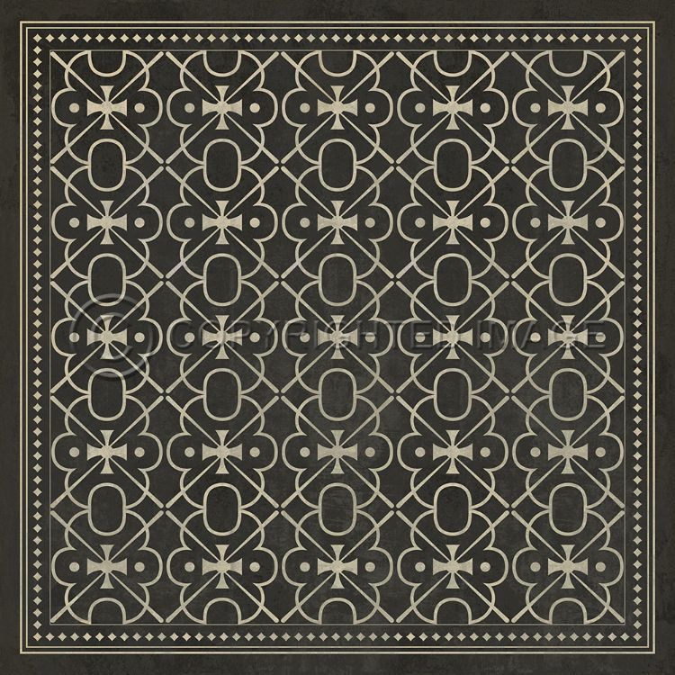 Vintage Vinyl Floorcloth Rug (Pattern 05 Moriarty)