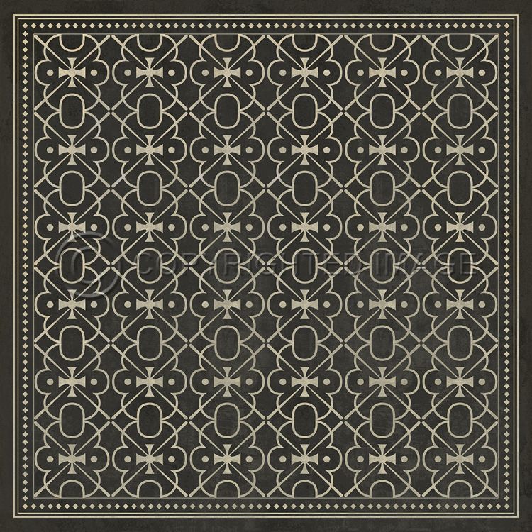 Vintage Vinyl Floorcloth Rug (Pattern 05 Moriarty)