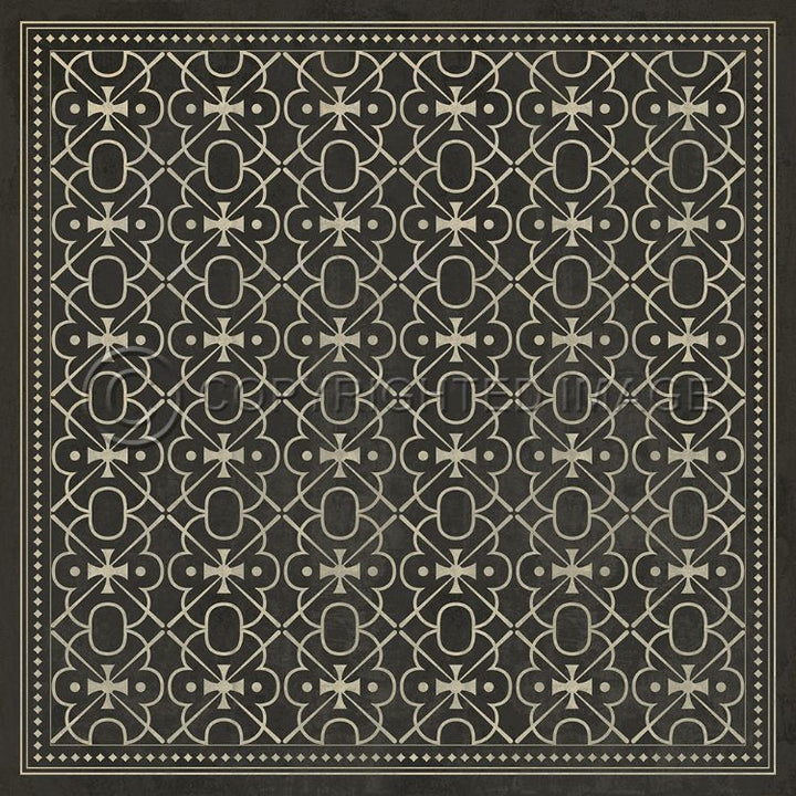 Vintage Vinyl Floorcloth Rug (Pattern 05 Moriarty)