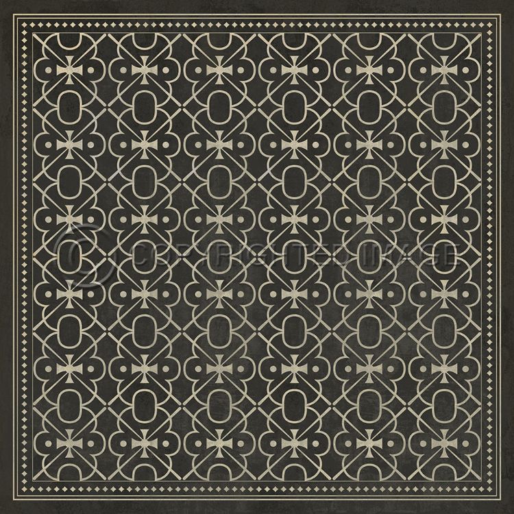 Vintage Vinyl Floorcloth Rug (Pattern 05 Moriarty)