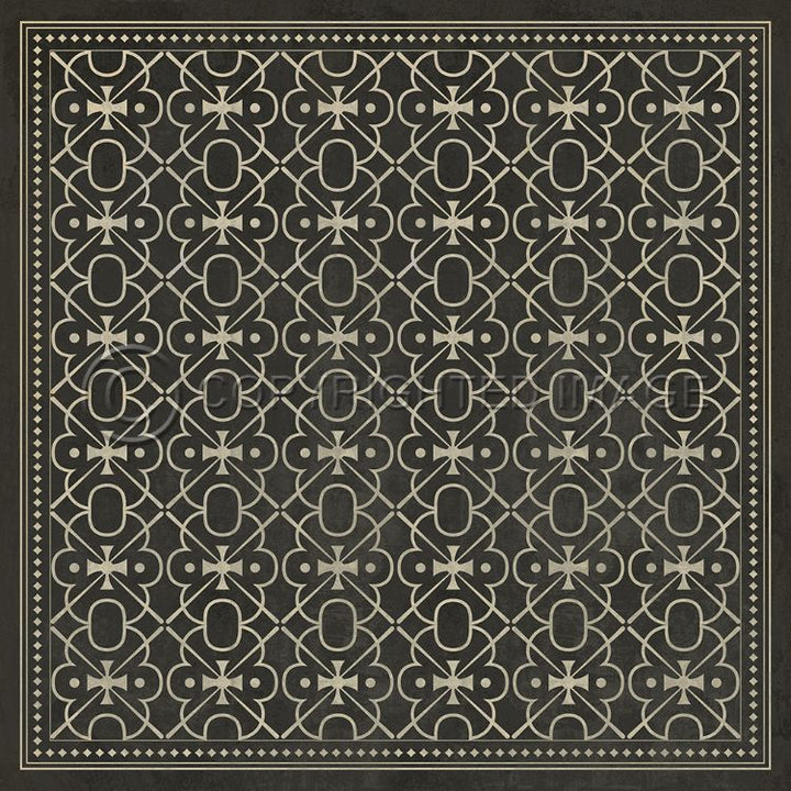 Vintage Vinyl Floorcloth Rug (Pattern 05 Moriarty)