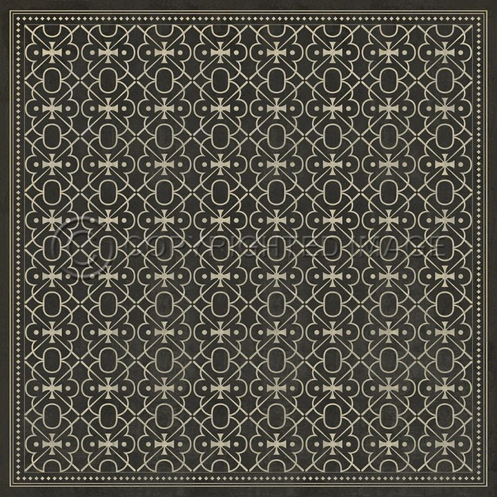 Vintage Vinyl Floorcloth Rug (Pattern 05 Moriarty)