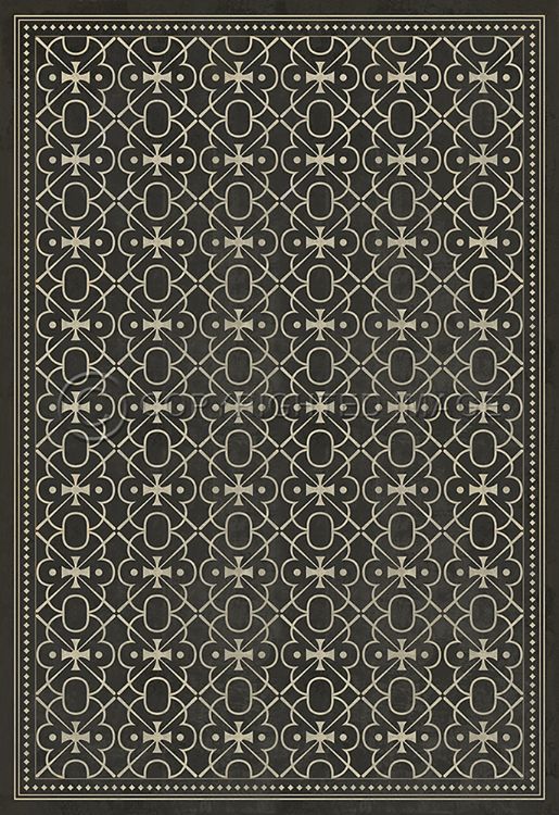 Vintage Vinyl Floorcloth Rug (Pattern 05 Moriarty)