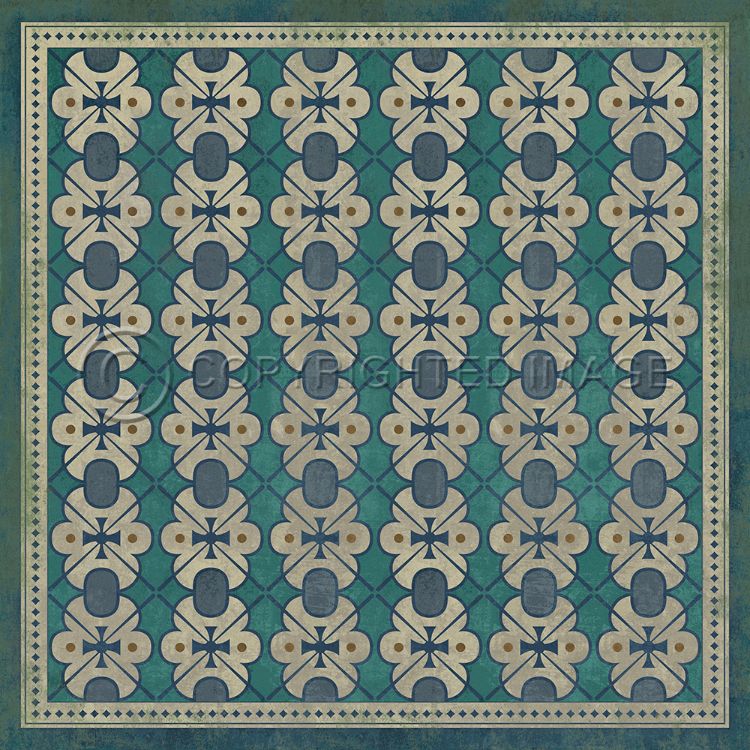 Vintage Vinyl Floorcloth Mats (Pattern 05 Mrs Hudson)