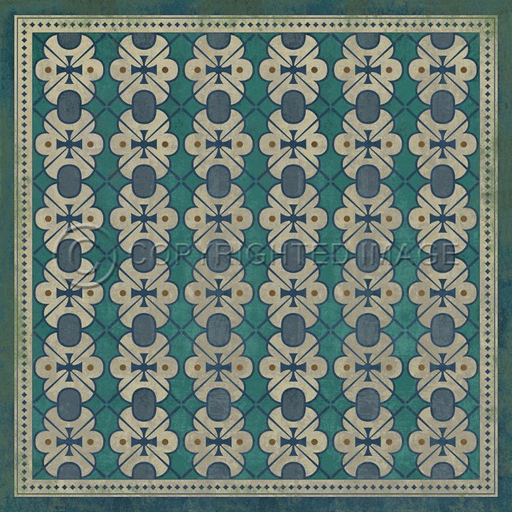 Vintage Vinyl Floorcloth Mats (Pattern 05 Mrs Hudson)