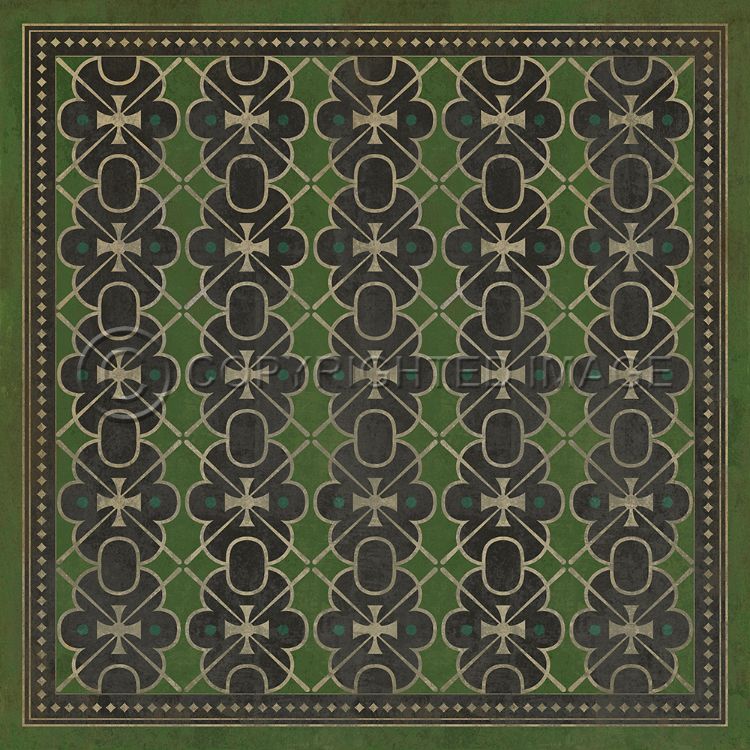 Vintage Vinyl Floorcloth Mats (Pattern 05 Scotland Yard)