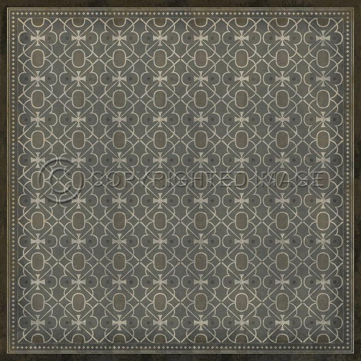 Spicher and Company Vintage Vinyl Floorcloth Mats (Pattern 5 The River Thames)