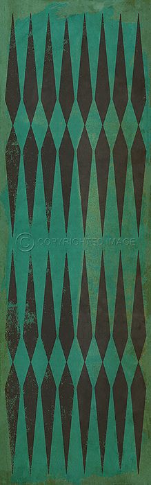 Vintage Vinyl Floorcloth Mat (Classic Pattern 08 Frankenstein)