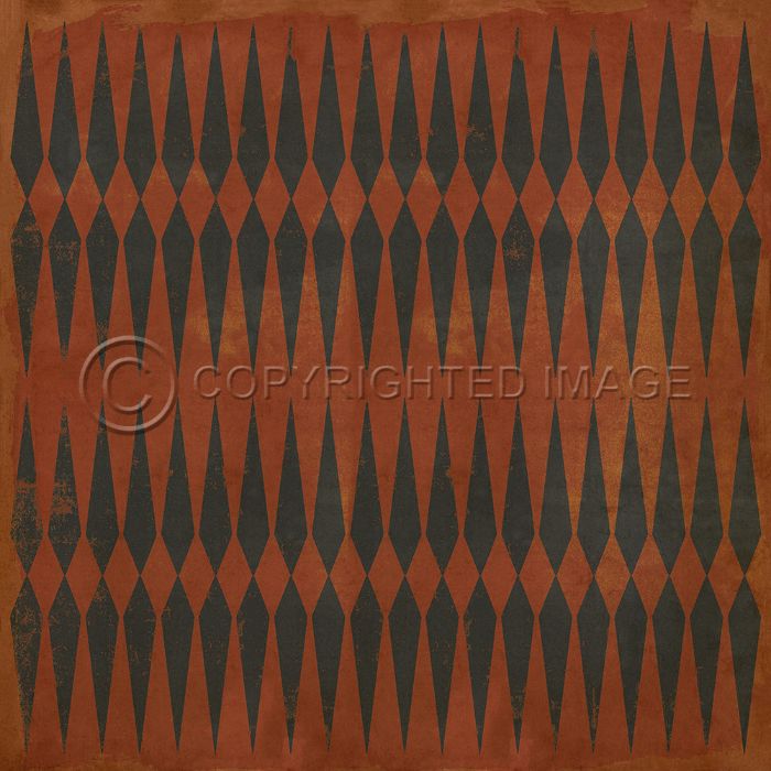 Vintage Vinyl Floorcloth Mat (Classic Pattern 08 Venom)