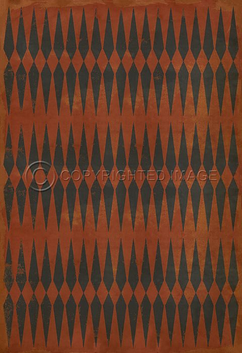 Vintage Vinyl Floorcloth Mat (Classic Pattern 08 Venom)