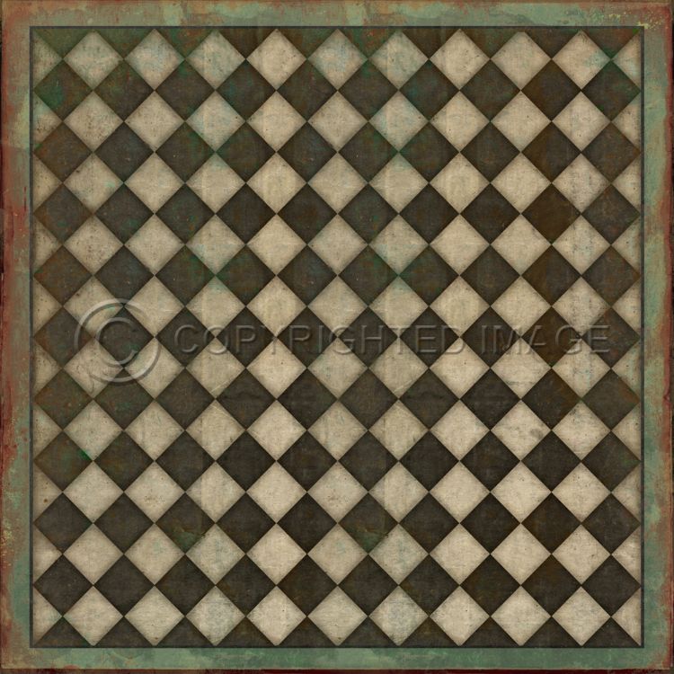 Vintage Vinyl Floorcloth Mats (Pattern 09 Checkmate) – Hudson & Vine