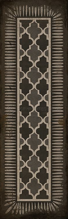 Vintage Vinyl Floorcloth Rug (Classic Pattern 10 Arabian Nights)