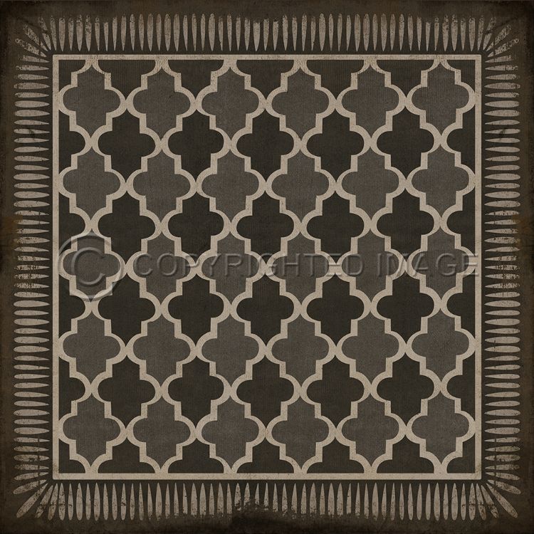 Vintage Vinyl Floorcloth Rug (Classic Pattern 10 Arabian Nights)