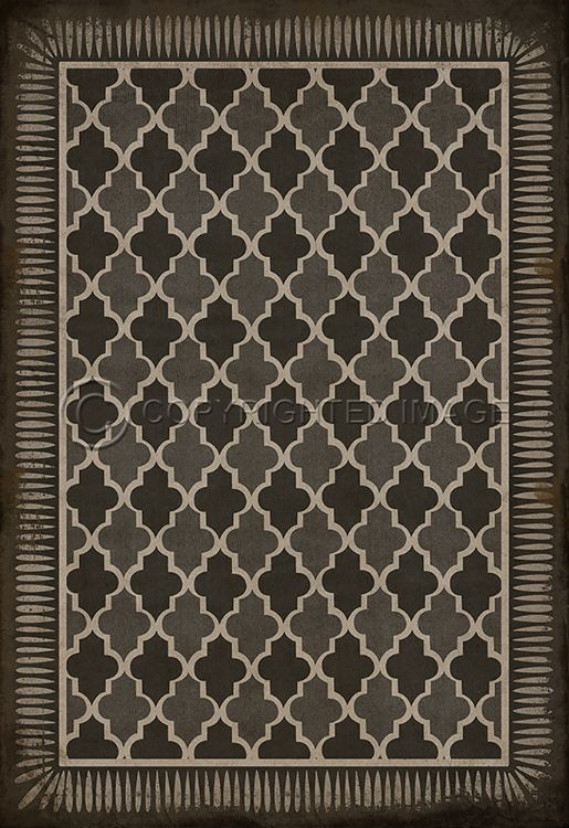 Spicher & Company Vintage Vinyl Floorcloth Mat (Classic Pattern 10 Arabian Nights)