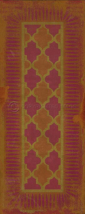 Vintage Vinyl Floorcloth Rug (Classic Pattern 10 Magic Carpet)