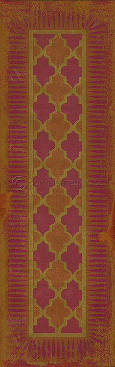 Vintage Vinyl Floorcloth Rug (Classic Pattern 10 Magic Carpet)