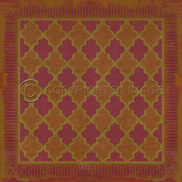 Vintage Vinyl Floorcloth Rug (Classic Pattern 10 Magic Carpet)