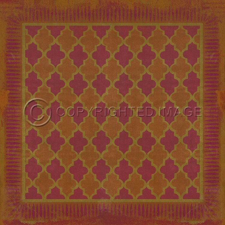 Vintage Vinyl Floorcloth Rug (Classic Pattern 10 Magic Carpet)