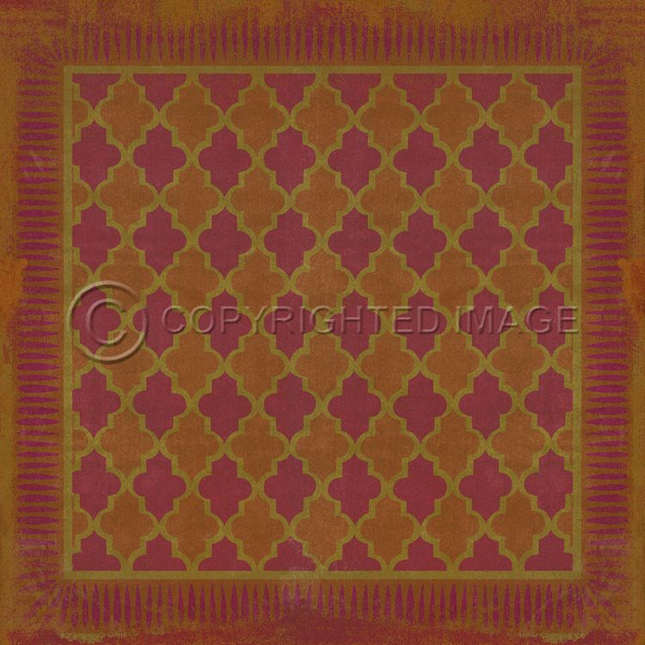 Vintage Vinyl Floorcloth Rug (Classic Pattern 10 Magic Carpet)