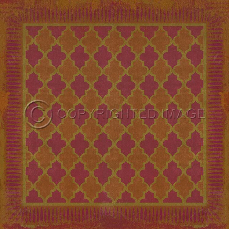 Vintage Vinyl Floorcloth Rug (Classic Pattern 10 Magic Carpet)