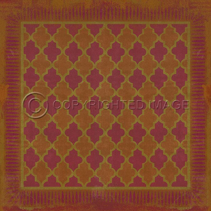 Vintage Vinyl Floorcloth Rug (Classic Pattern 10 Magic Carpet)