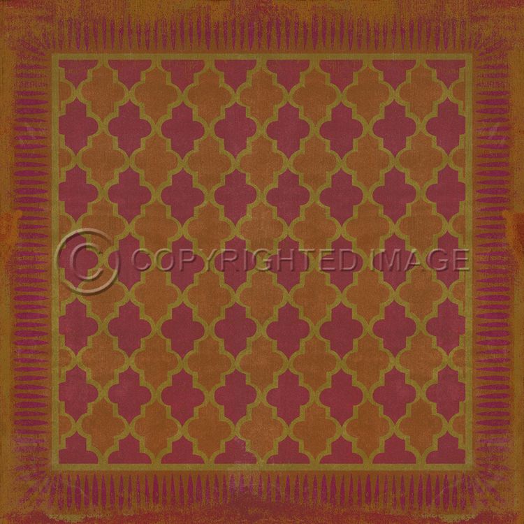 Vintage Vinyl Floorcloth Rug (Classic Pattern 10 Magic Carpet)