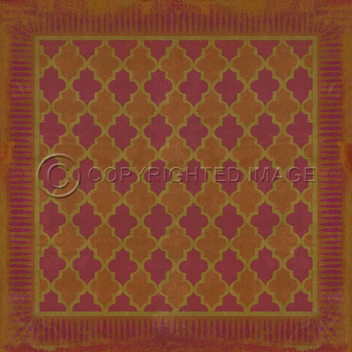 Vintage Vinyl Floorcloth Rug (Classic Pattern 10 Magic Carpet)