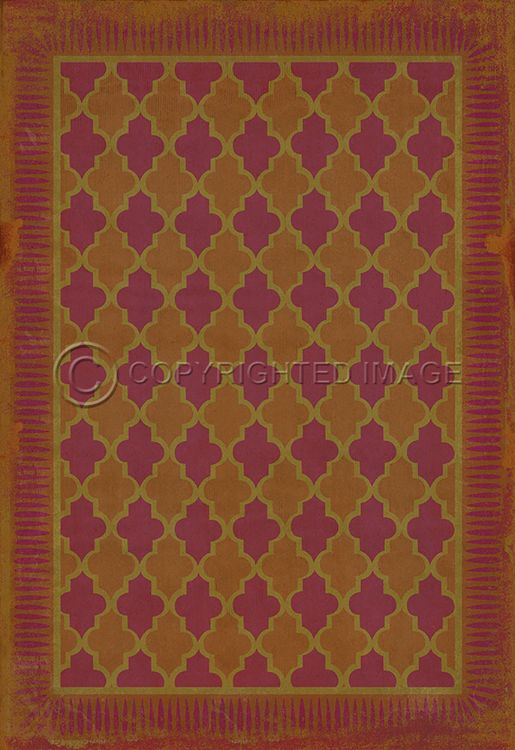 Vintage Vinyl Floorcloth Rug (Classic Pattern 10 Magic Carpet)