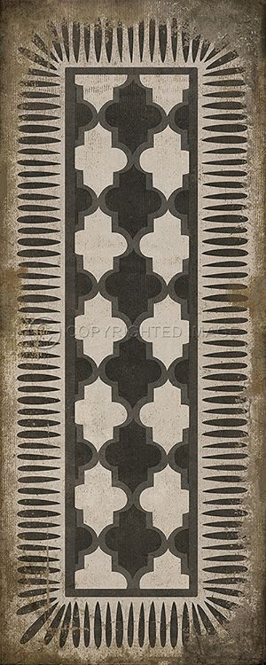 Vintage Vinyl Floorcloths Mats (Pattern 10 Open Sesame)