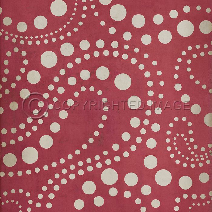 Vintage Vinyl Floorcloth Rug (Classic Pattern 12 Tickled Pink)