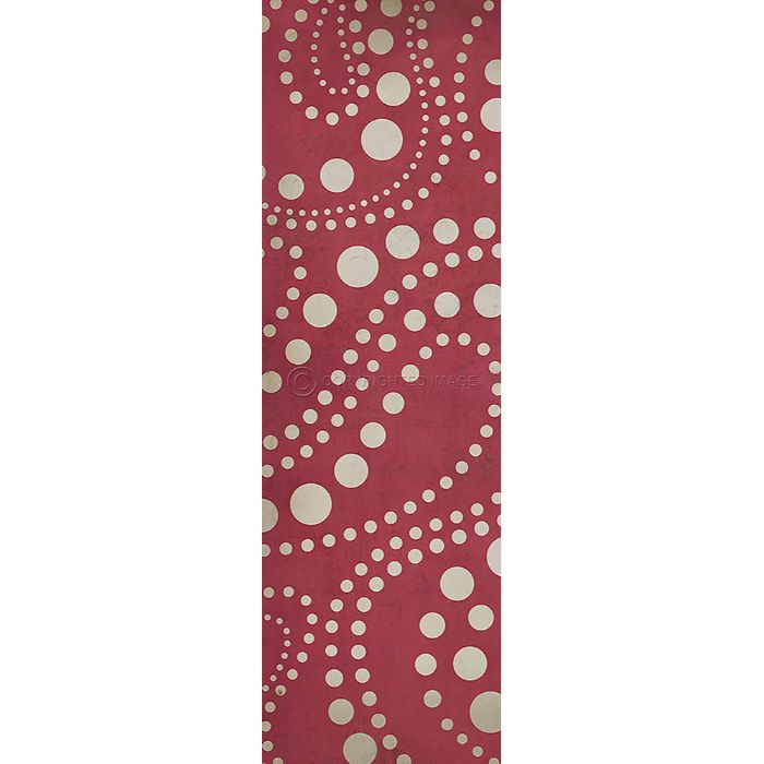 Vintage Vinyl Floorcloth Rug (Classic Pattern 12 Tickled Pink)