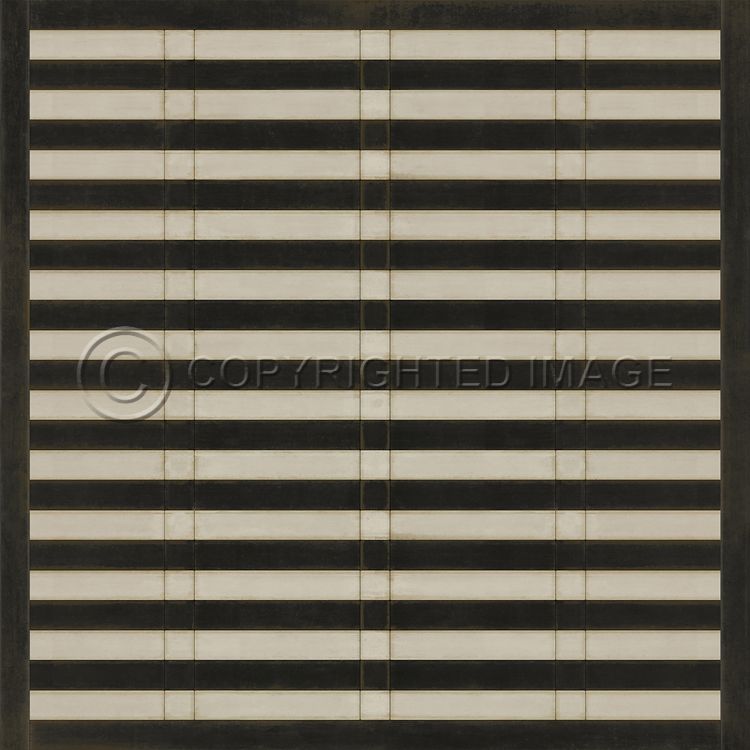 Vintage Vinyl Floorcloth Rug (Pattern 18 Mandarin)
