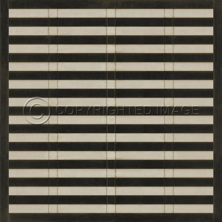 Vintage Vinyl Floorcloth Rug (Pattern 18 Mandarin)