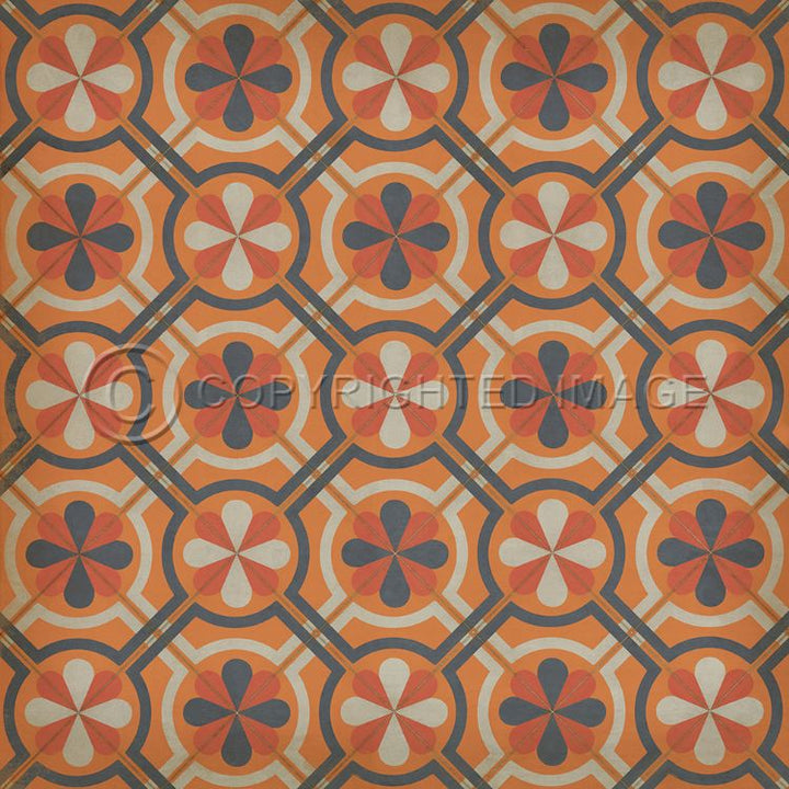 Vintage Vinyl Floorcloth Rug (Pattern 19 Faraday)