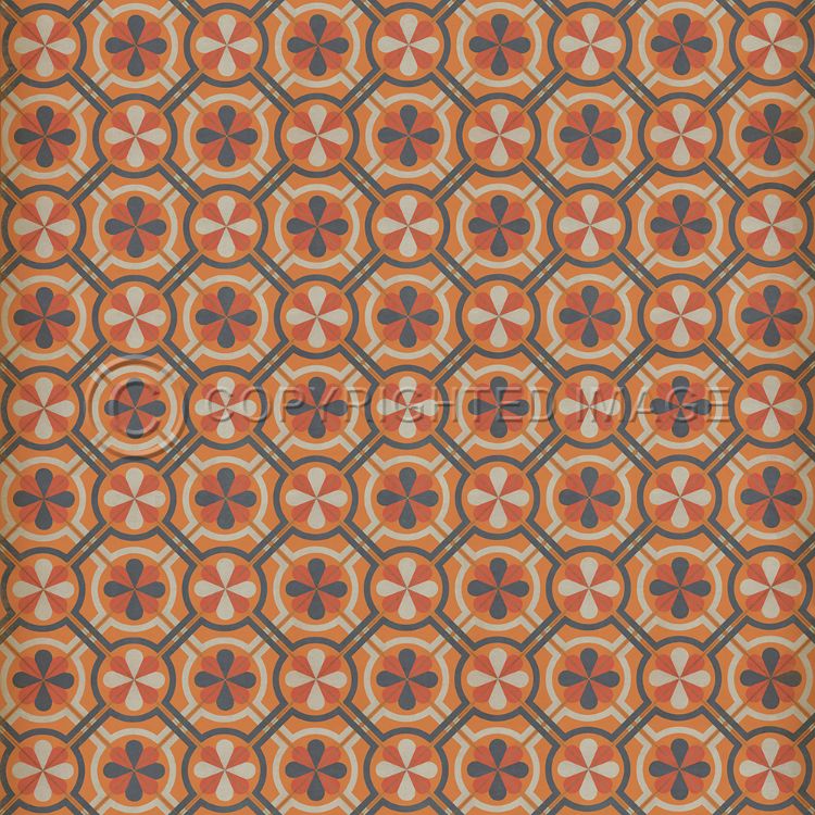 Vintage Vinyl Floorcloth Rug (Pattern 19 Faraday)