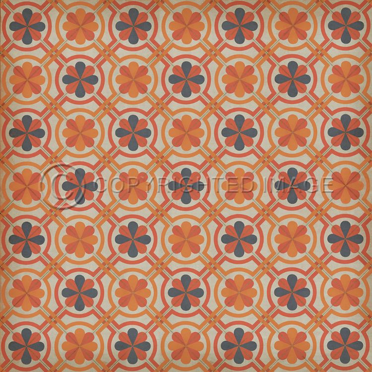Spicher & Company Vintage Vinyl Floorcloth Mat (Classic Pattern 19 Galileo)