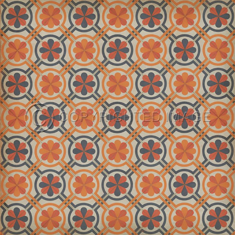 Vintage Vinyl Floorcloth Mat (Classic Pattern 19 Newton)