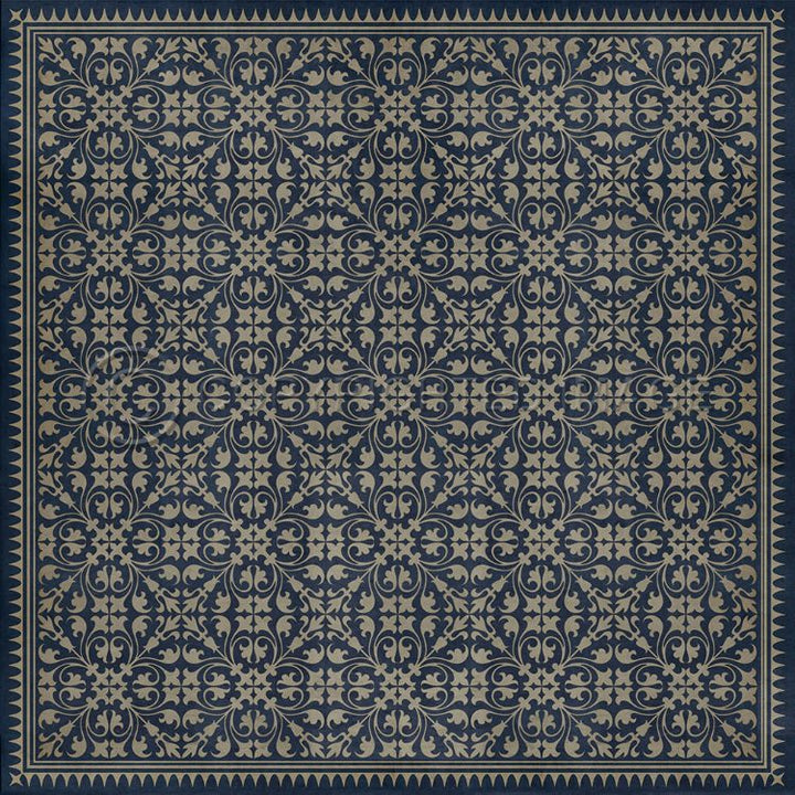 Vintage Vinyl Floorcloth Rug (Pattern 21 Bandersnatch)