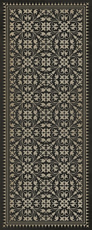 Spicher & Company Vintage Vinyl Floorcloth Mat (Classic Pattern 21 By Hook or By Crook)