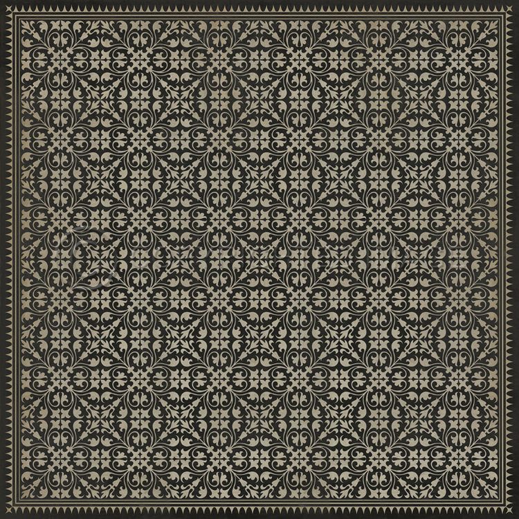 Spicher & Company Vintage Vinyl Floorcloth Mat (Classic Pattern 21 By Hook or By Crook)