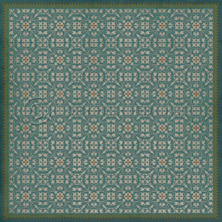 Spicher & Company Vintage Vinyl Floorcloth Mat (Classic Pattern 21 Contrarwise)