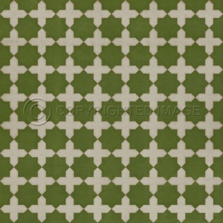 Spicher & Company Vintage Vinyl Floorcloth Mat (Classic Pattern 23 Nor Any Green Thing)