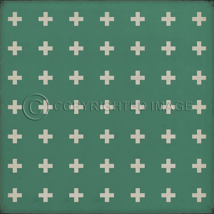Spicher & Company Vintage Vinyl Floorcloth Mat (Classic Pattern 24 Hydra)